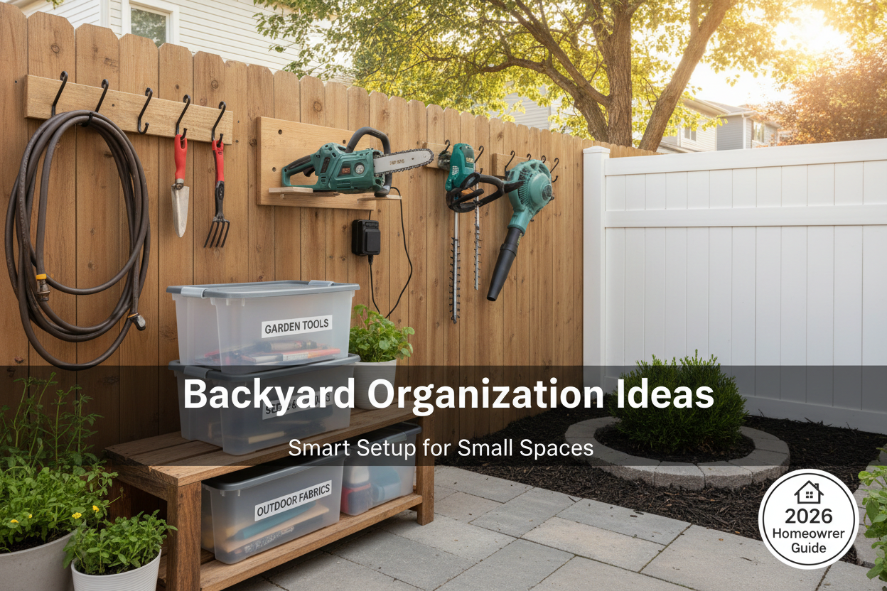Backyard Organization Ideas for Small Spaces (2026 Homeowner Guide) Minisawpro