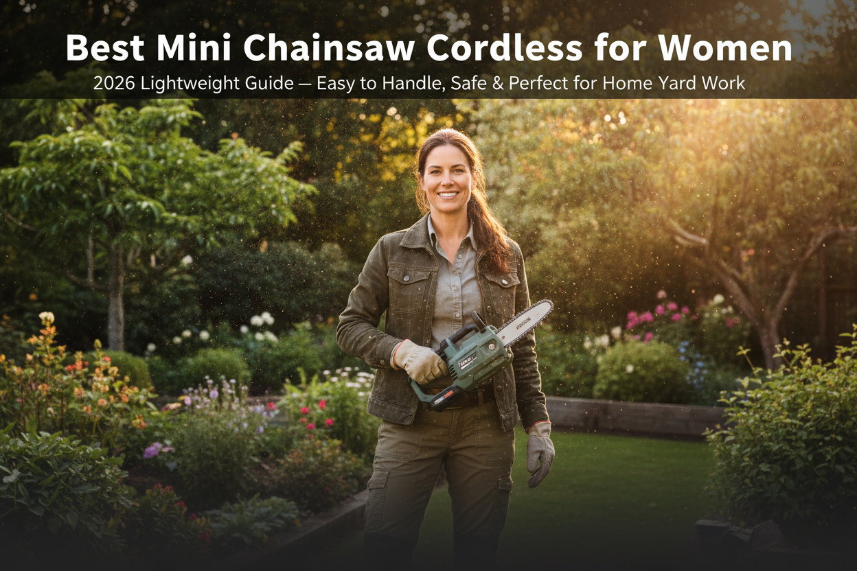 Best mini chainsaw cordless for women 2026 – lightweight easy-to-handle cordless mini chainsaw for home yard work and branch trimming