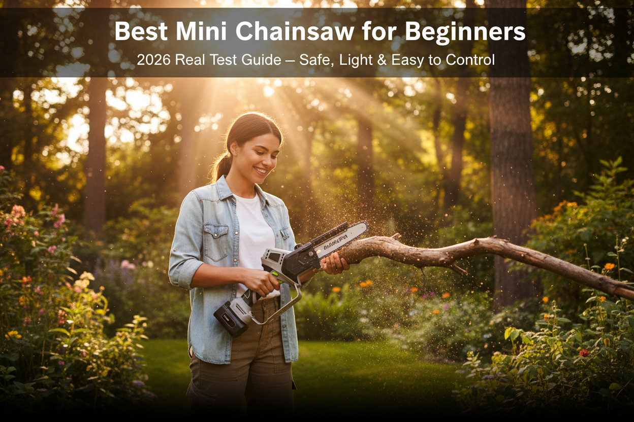 Best mini chainsaw for beginners 2026 – MiniSawPro cordless mini chainsaw real backyard test