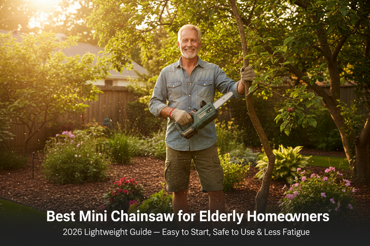Best mini chainsaw for elderly homeowners 2026 – lightweight cordless mini chainsaw easy safe backyard use for seniors