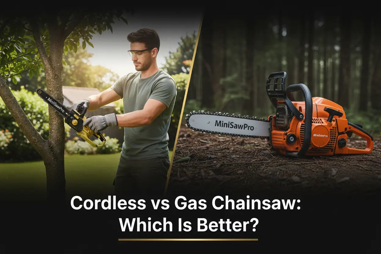 Cordless vs gas chainsaw comparison – MiniSawPro for home use