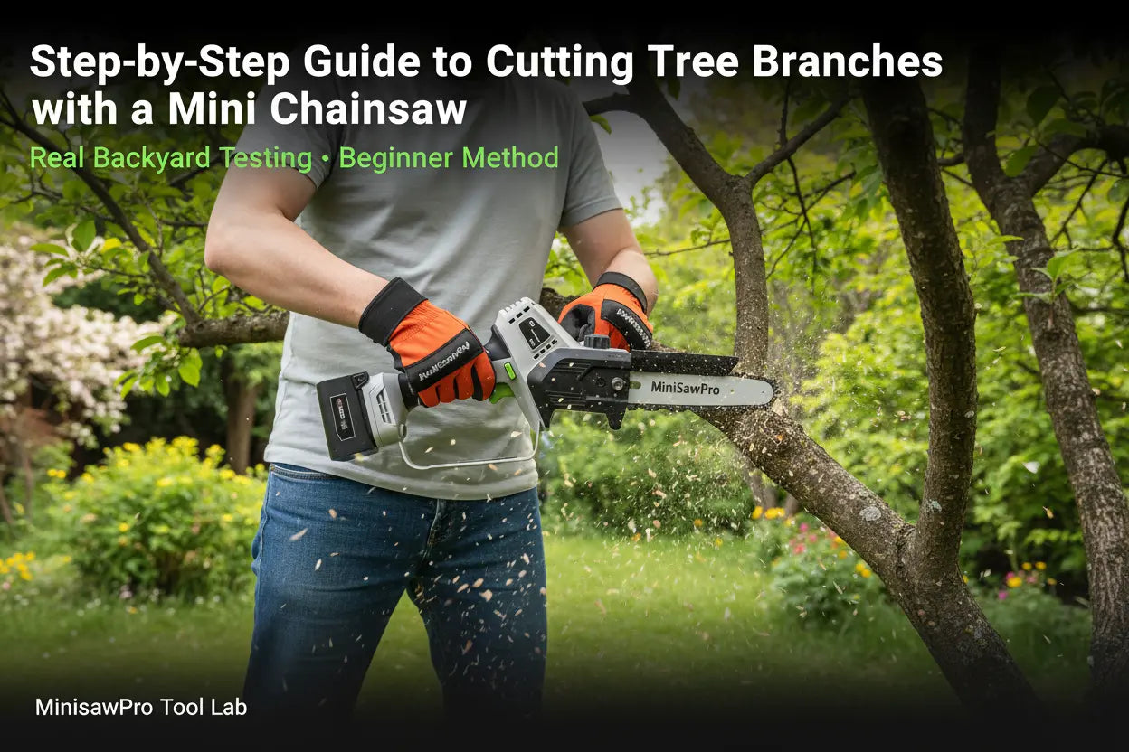 Step-by-Step Guide to Cutting Tree Branches with a Mini Chainsaw Minisawpro
