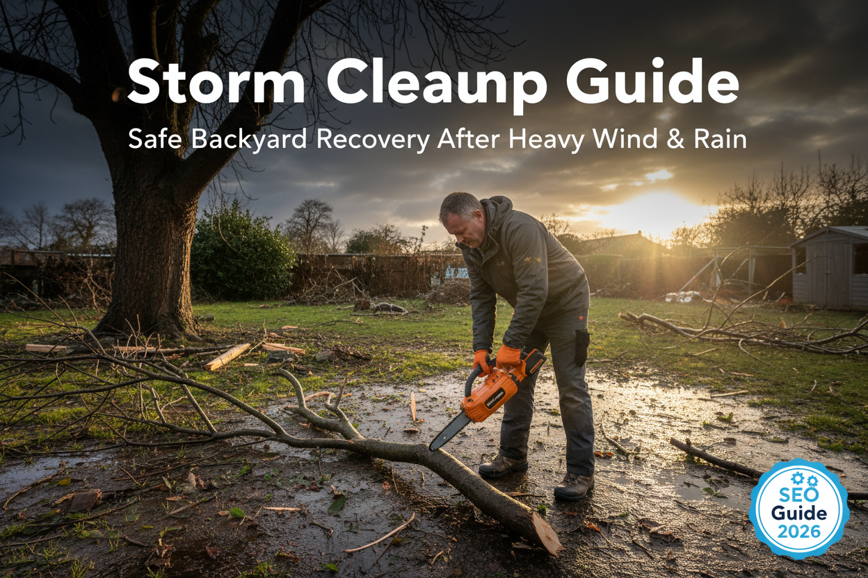 Storm Cleanup Guide: Safe Backyard Cleanup After Heavy Wind & Rain (2026) Minisawpro