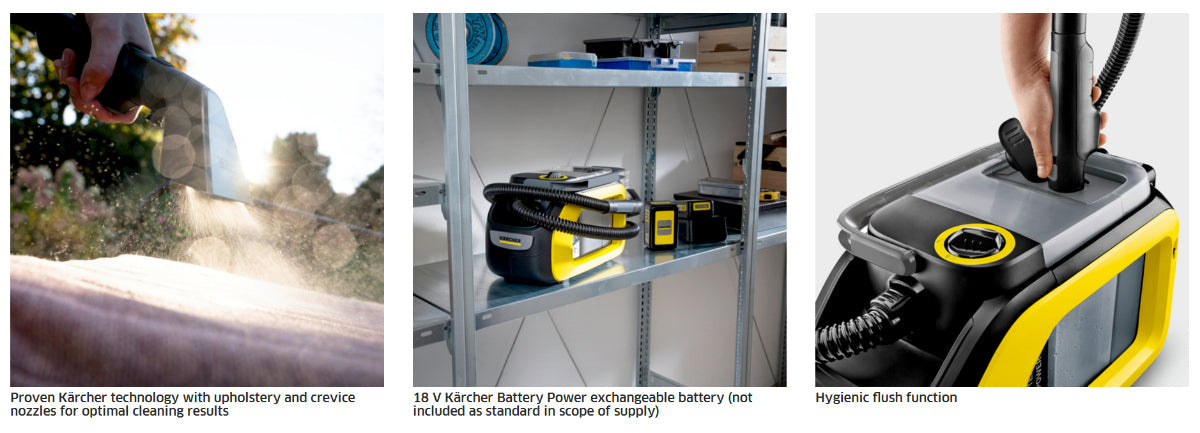 Kärcher Battery Spray Extraction Cleaner SE 3-18 Compact Garden Plus