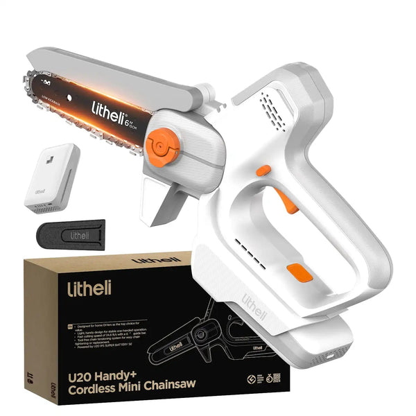 Litheli 6-Inch Cordless Mini Chainsaw | with 2.0Ah Battery Options Litheli