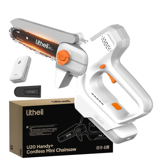 Litheli 6-Inch Cordless Mini Chainsaw | with 2.0Ah Battery Options Litheli