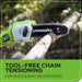 40V 8" Cordless Battery Pole Saw and Hedge Trimmer Attachment: 2.0 Ah Battery and Charger greenworkstools