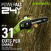 24V 8" Cordless Battery Polesaw and Pole Hedge Trimmer Combo Kit, 2Ah USB Battery and Charger greenworkstools