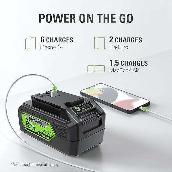 24V 10" Cordless Battery Polesaw and Pole Hedge Trimmer Combo Kit, 4Ah USB Battery and Charger greenworkstools