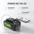 24V 10" Cordless Battery Polesaw and Pole Hedge Trimmer Combo Kit, 4Ah USB Battery and Charger greenworkstools