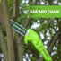24V 10" Cordless Battery Polesaw and Pole Hedge Trimmer Combo Kit, 4Ah USB Battery and Charger greenworkstools