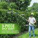 24V 10" Cordless Battery Polesaw and Pole Hedge Trimmer Combo Kit, 4Ah USB Battery and Charger greenworkstools