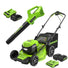 48V (24V x 2) 21" Cordless Battery Self-Propelled Mower & Blower Combo Kit w/ (3) Batteries & Chargers greenworkstools