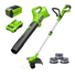 40V 13" Gen 2 String Trimmer and 350 CFM Cordless Battery Leaf Blower Combo Kit, (3).065" Spools,(1)2.0 Ah Battery and Charger greenworkstools