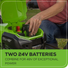 OPEN BOX 48V (24V x 2) 21" Cordless Battery Self-Propelled Mower, 12" String Trimmer and 320 CFM Blower Combo Kit: (2) 5.0Ah Batteries and Chargers greenworkstools