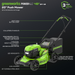 48V (24V x 2) 20" Cordless Battery Push Mower 3pc Combo Kit: (2) 4.0 Ah Batteries and Dual-Port Chargers greenworkstools
