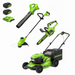 48V (24V x 2) 20" Cordless Battery Push Mower 4PC Combo Kit: (2) 4.0 Ah Batteries and Dual-Port Chargers greenworkstools