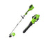 60V 16" Cordless Battery Top Mount String Trimmer + 750CFM Blower ,2.5 Ah Battery and 3A Charger Greenworks