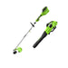 60V 16" Cordless Battery Top Mount String Trimmer + 750CFM Blower ,2.5 Ah Battery and 3A Charger Greenworks