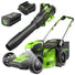 80V 21" Cordless Battery 4-in-1 Push Lawn Mower and 700CFM Blower Combo Kit: 5.0 Ah Battery and 6A Charger greenworkstools