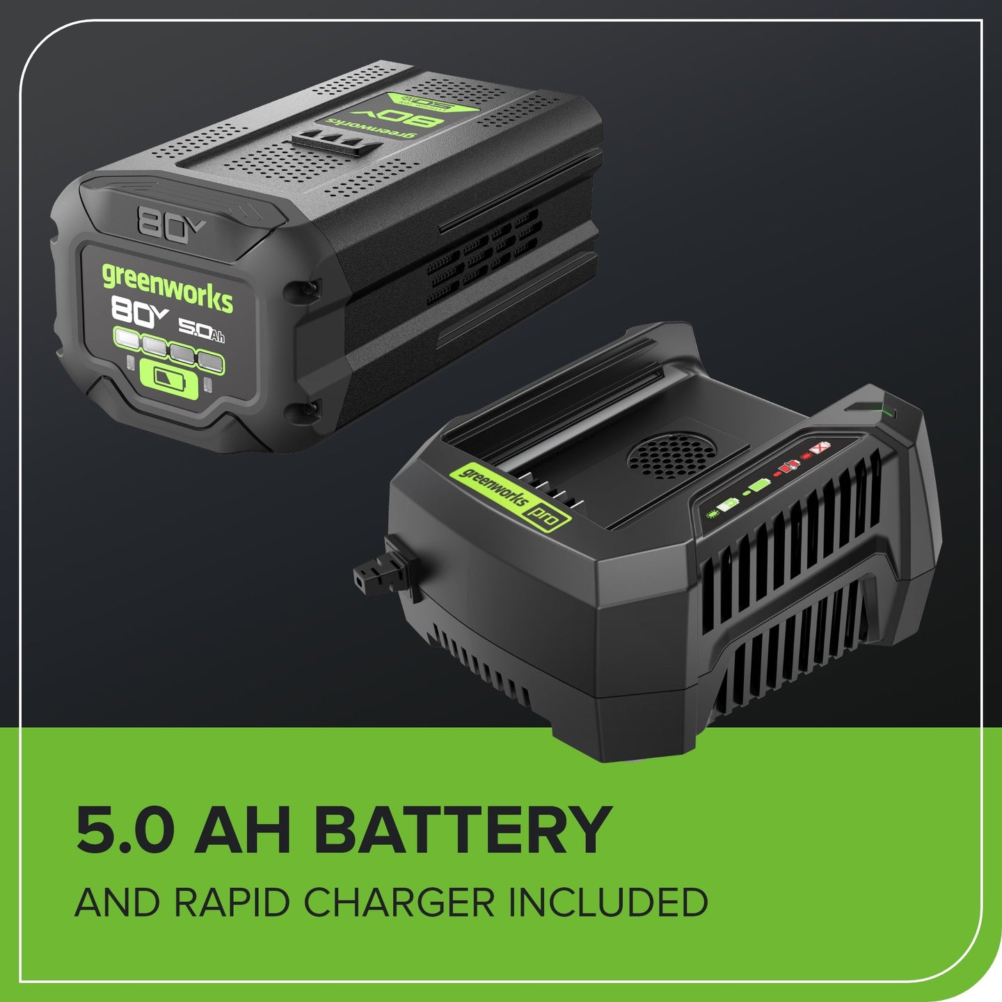 80V 21" Cordless Battery 4-in-1 Push Lawn Mower and 700CFM Blower Combo Kit: 5.0 Ah Battery and 6A Charger greenworkstools