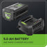 80V 21" Cordless Battery 4-in-1 Push Lawn Mower and 700CFM Blower Combo Kit: 5.0 Ah Battery and 6A Charger greenworkstools