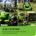 80V 21" Cordless Battery 4-in-1 Push Lawn Mower and 700CFM Blower Combo Kit: 5.0 Ah Battery and 6A Charger greenworkstools