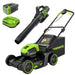 60V 17" Cordless Battery Push Lawn Mower and 610 CFM Jet Blower Combo Kit: 4.0 Ah Battery and Charger greenworkstools