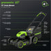 60V 17" Cordless Battery Push Lawn Mower and 610 CFM Jet Blower Combo Kit: 4.0 Ah Battery and Charger greenworkstools