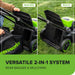 60V 17" Cordless Battery Push Lawn Mower and 610 CFM Jet Blower Combo Kit: 4.0 Ah Battery and Charger greenworkstools