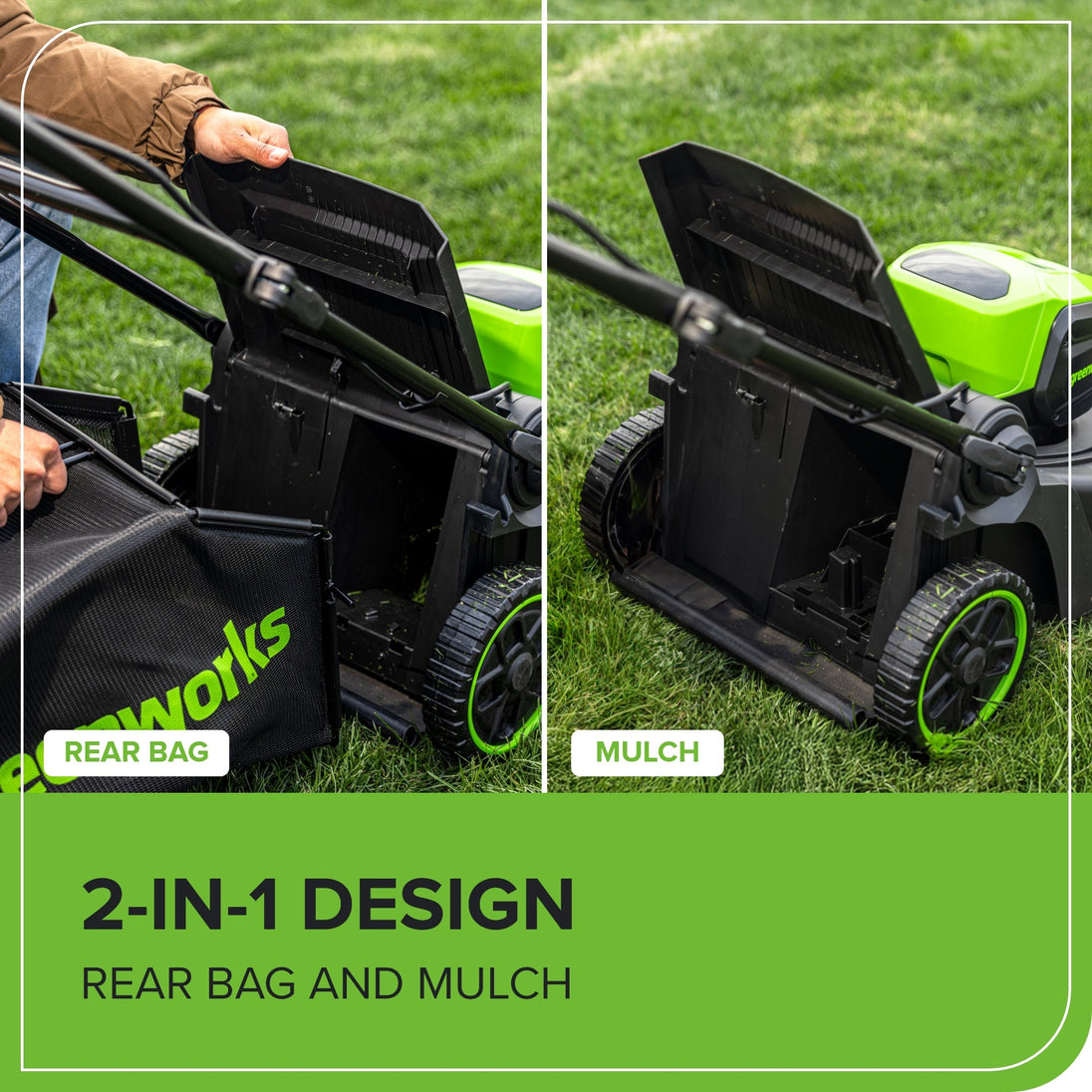 60V 17" Cordless Battery Push Lawn Mower and 13" String Trimmer Combo Kit: 4.0 Ah Battery and Charger greenworkstools