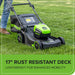 60V 17" Cordless Battery Push Lawn Mower and 13" String Trimmer Combo Kit: 4.0 Ah Battery and Charger greenworkstools