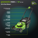 RENEWED 48V (24V x 2) 21" Cordless Battery Push Mower 3PC Combo Kit, (4) 4.0 Ah High Power Batteries and (2) Dual-Port Chargers greenworkstools