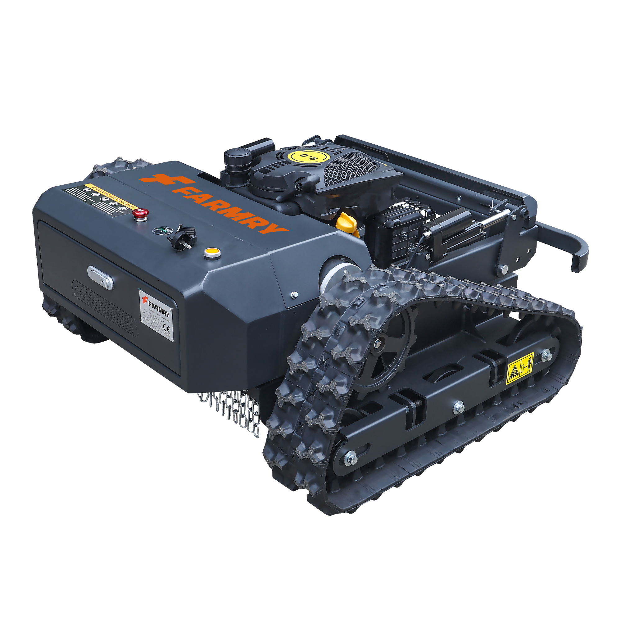Farmry RM20 Remote-Controlled Tracked Slope Mower — 20.9″ Cut, 35° Slope, 6.1 HP (EPA) Farmry