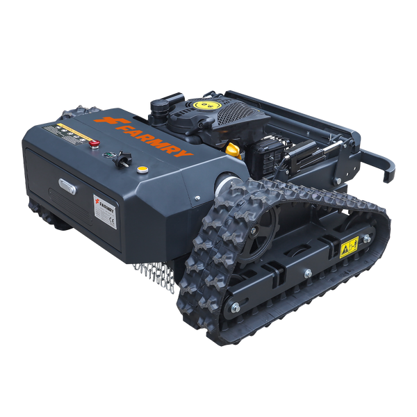 Farmry RM20 Remote-Controlled Tracked Slope Mower — 20.9″ Cut, 35° Slope, 6.1 HP (EPA) Farmry
