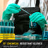 COOLJOB 18 Mil Chemical Resistant Nitrile Gloves, Resist Household Acid, Alkali, Solvent and Oil, Latex Rubber Free COOLJOB