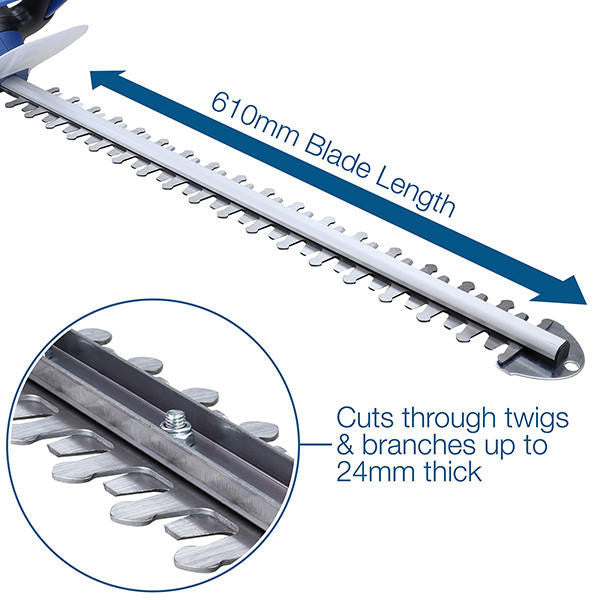 Hyundai 680W 610mm Corded Electric Hedge Trimmer Pruner | HYHT680E Hyundai