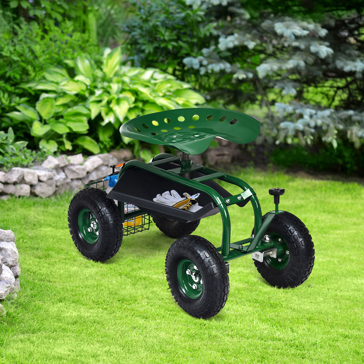 Heavy Duty Rolling Garden Seat GoPlus (Costway)