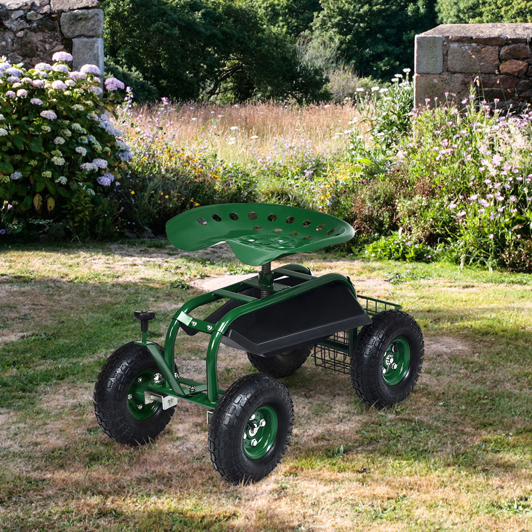 Heavy Duty Rolling Garden Seat GoPlus (Costway)