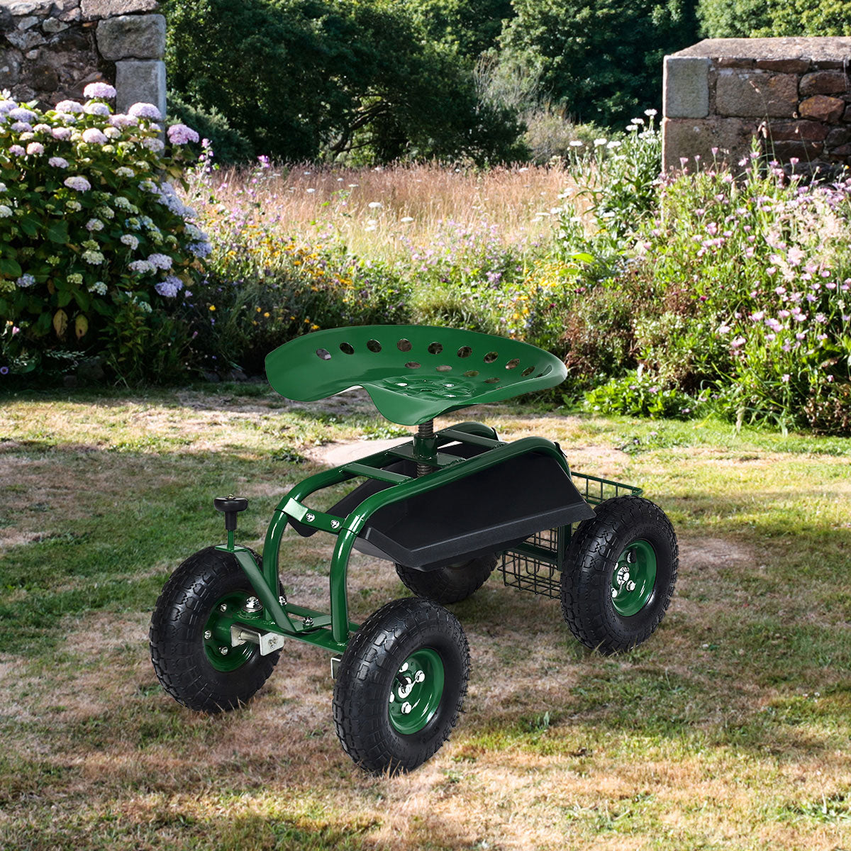 Heavy Duty Rolling Garden Seat GoPlus (Costway)