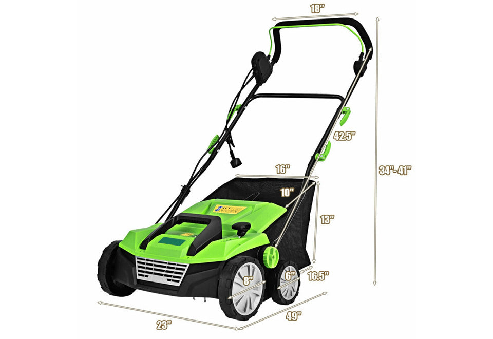 15'' Corded Electric Lawn Dethatcher GoPlus (Costway)