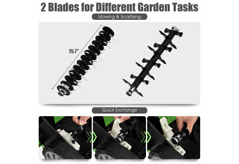 15'' Corded Electric Lawn Dethatcher GoPlus (Costway)