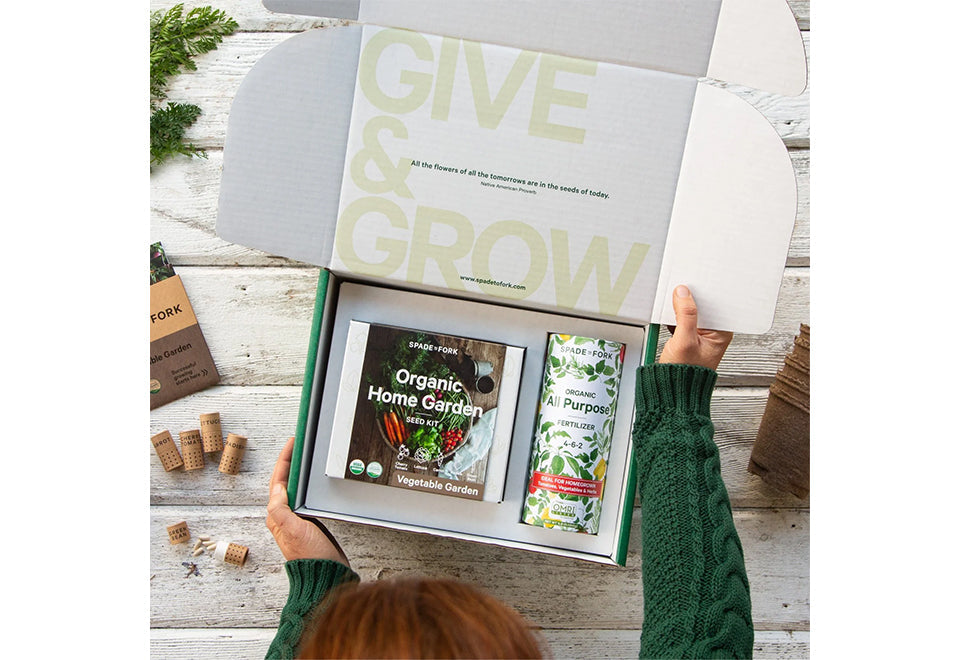 Organic Home Garden Gift Box Set Spade To Fork