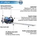 Petrol Hedge Trimmer/Pruner, 26cc 2-stroke Easy-Start, Lightweight and Anti-Vibration, 24” (60cm) Blade by Hyundai | HYHT2600X Hyundai