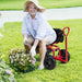 Cushioned Rolling Garden Cart with Swivel Seat GoPlus (Costway)