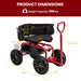 Cushioned Rolling Garden Cart with Swivel Seat GoPlus (Costway)