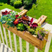 Acacia Wood Deck Rail Planter EMG International USA LLC