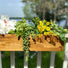 Acacia Wood Deck Rail Planter EMG International USA LLC