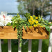 Acacia Wood Deck Rail Planter EMG International USA LLC