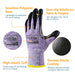 COOLJOB 10 Pairs Nitrile Dipped Safety Work Gloves with Grip, Non-slip Rubber Coated Bulk Garden Gloves(Pink&Purple) COOLJOB